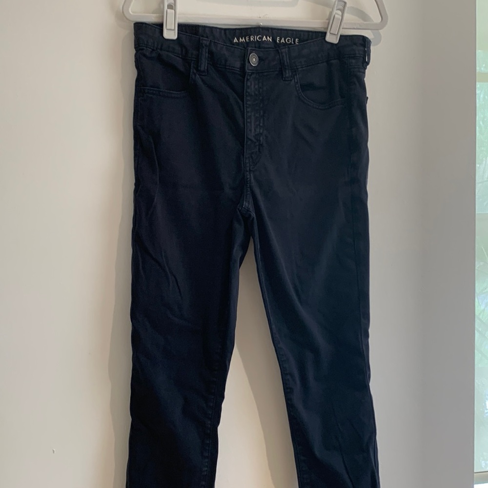 AE hi-rise jegging size 10, navy blue, EUC, great uniform pants